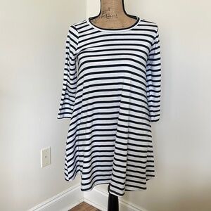 Newbury Kustom striped long sleeved  t shirt dress, size small